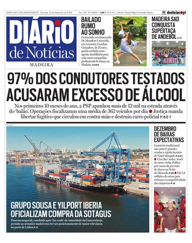 Edição do dia 22 Dezembro 2024 da pubicação Diário de Notícias