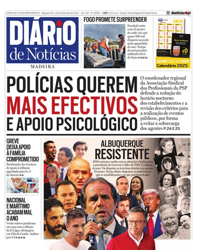 Edição do dia 30 Dezembro 2024 da pubicação Diário de Notícias