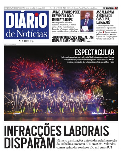 Edição do dia 2 Janeiro 2025 da pubicação Diário de Notícias