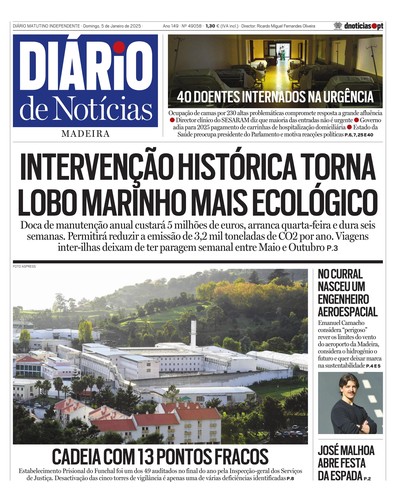 Edição do dia 5 Janeiro 2025 da pubicação Diário de Notícias