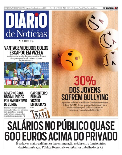 Edição do dia 6 Janeiro 2025 da pubicação Diário de Notícias