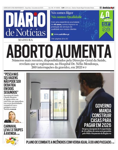 Edição do dia 7 Janeiro 2025 da pubicação Diário de Notícias