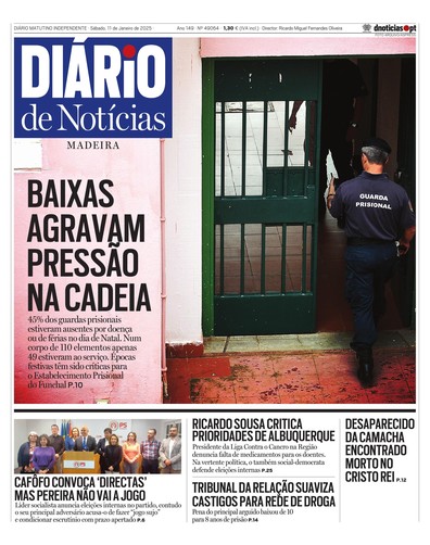 Edição do dia 11 Janeiro 2025 da pubicação Diário de Notícias