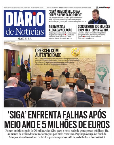 Edição do dia 16 Janeiro 2025 da pubicação Diário de Notícias
