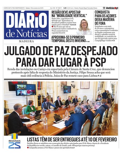 Edição do dia 18 Janeiro 2025 da pubicação Diário de Notícias