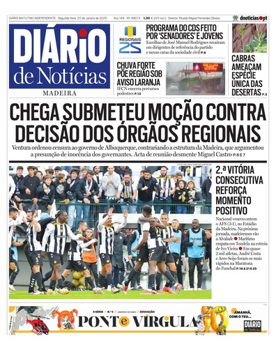 Edição do dia 20 Janeiro 2025 da pubicação Diário de Notícias