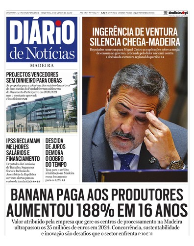 Edição do dia 21 Janeiro 2025 da pubicação Diário de Notícias
