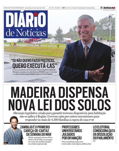 Edição do dia 22 Janeiro 2025 da pubicação Diário de Notícias