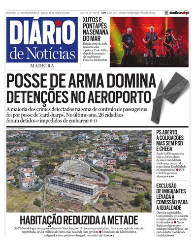 Edição do dia 25 Janeiro 2025 da pubicação Diário de Notícias