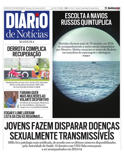 Edição do dia 2 Fevereiro 2025 da pubicação Diário de Notícias