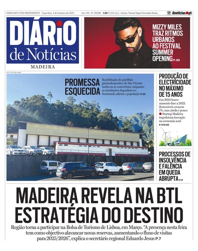 Edição do dia 4 Fevereiro 2025 da pubicação Diário de Notícias