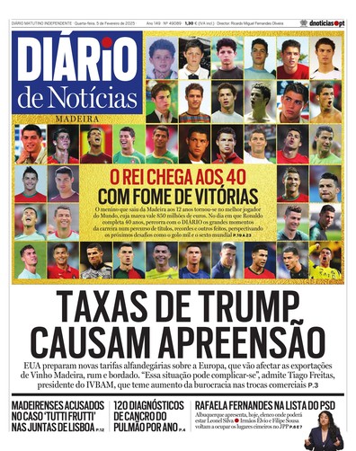 Edição do dia 5 Fevereiro 2025 da pubicação Diário de Notícias