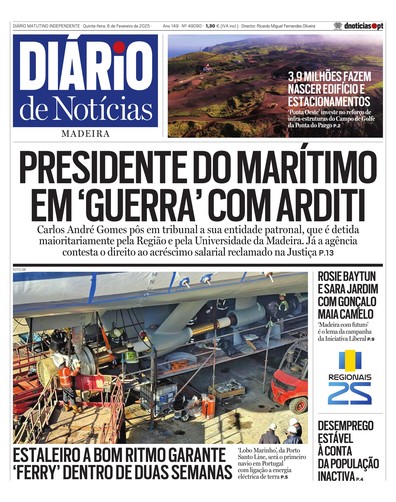 Edição do dia 6 Fevereiro 2025 da pubicação Diário de Notícias