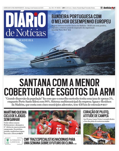 Edição do dia 9 Fevereiro 2025 da pubicação Diário de Notícias