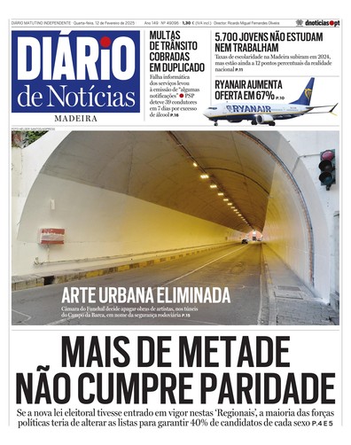 Edição do dia 12 Fevereiro 2025 da pubicação Diário de Notícias