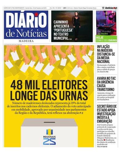 Edição do dia 13 Fevereiro 2025 da pubicação Diário de Notícias