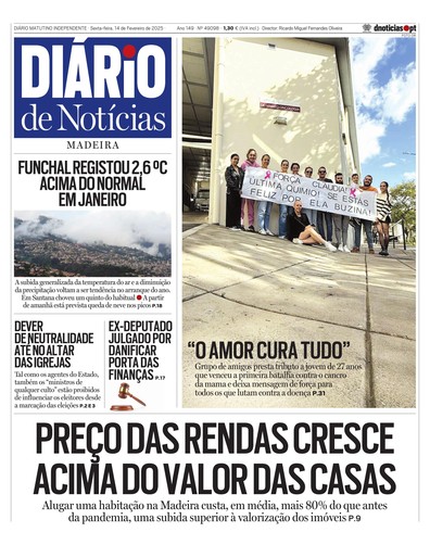 Edição do dia 14 Fevereiro 2025 da pubicação Diário de Notícias
