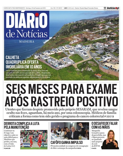 Edição do dia 23 Fevereiro 2025 da pubicação Diário de Notícias