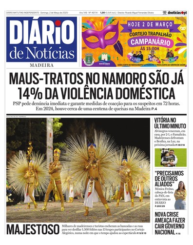 Edição do dia 2 Março 2025 da pubicação Diário de Notícias