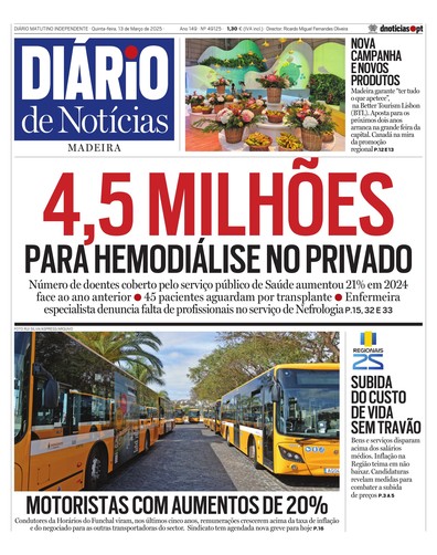 Edição do dia 13 Março 2025 da pubicação Diário de Notícias