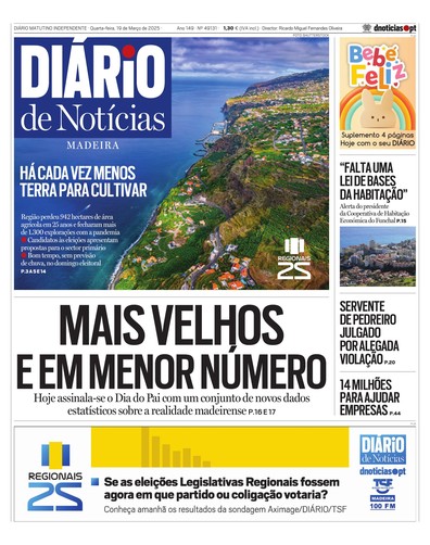 Edição do dia 19 Março 2025 da pubicação Diário de Notícias