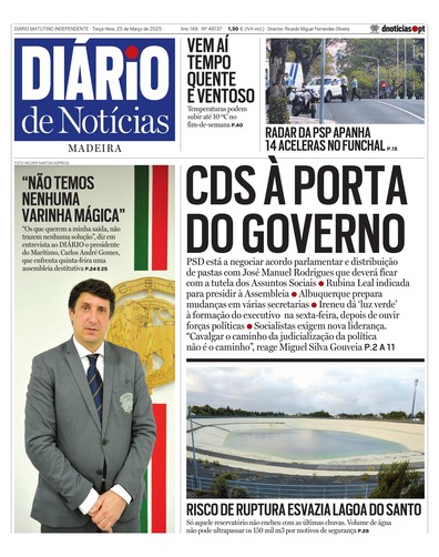 Edição do dia 25 Março 2025 da pubicação Diário de Notícias