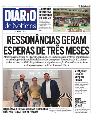 Edição do dia 28 Março 2025 da pubicação Diário de Notícias