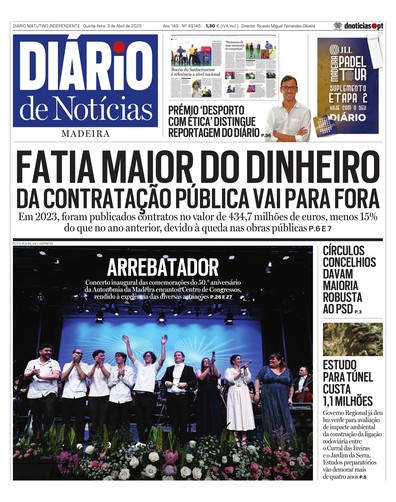 Edição do dia 3 Abril 2025 da pubicação Diário de Notícias