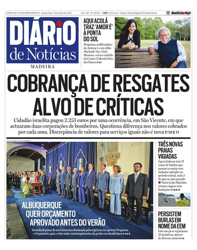 Edição do dia 16 Abril 2025 da pubicação Diário de Notícias