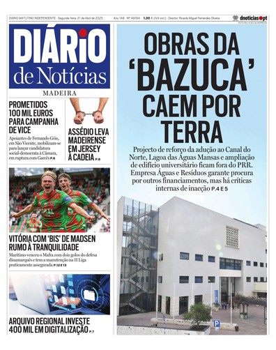 Edição do dia 21 Abril 2025 da pubicação Diário de Notícias