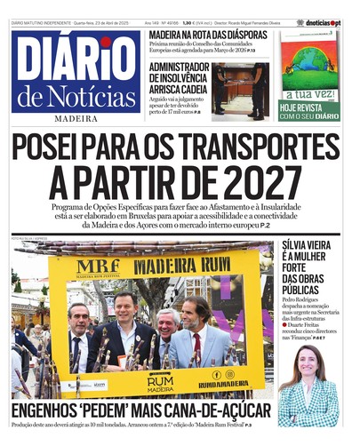 Edição do dia 23 Abril 2025 da pubicação Diário de Notícias