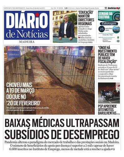 Edição do dia 25 Abril 2025 da pubicação Diário de Notícias