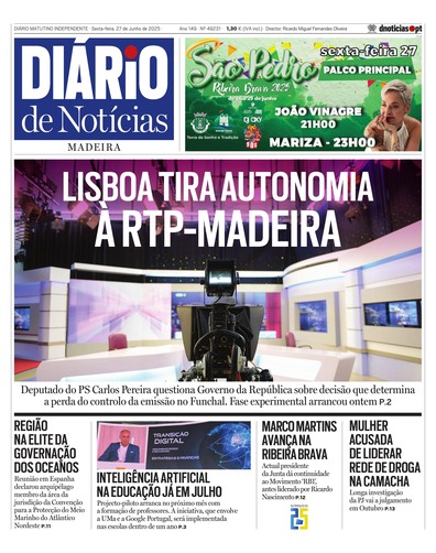 Edição do dia 27 Junho 2025 da pubicação Diário de Notícias