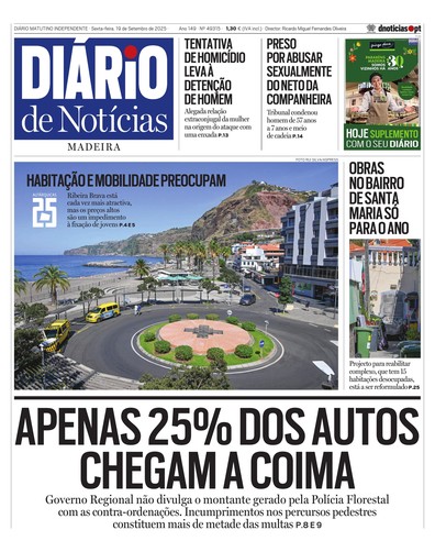 Edição do dia 19 Setembro 2025 da pubicação Diário de Notícias