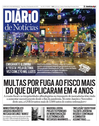Edição do dia 23 Dezembro 2025 da pubicação Diário de Notícias