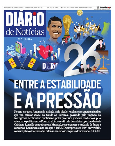 Edição do dia 1 Janeiro 2026 da pubicação Diário de Notícias