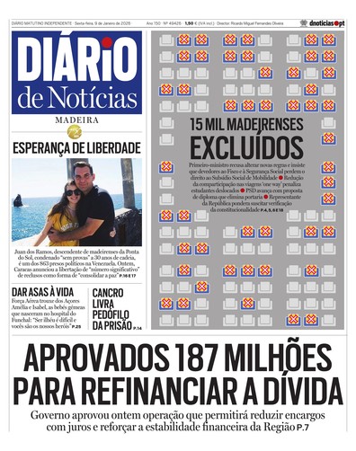 Edição do dia 9 Janeiro 2026 da pubicação Diário de Notícias