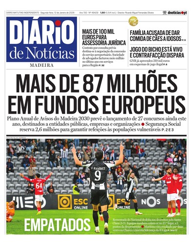 Edição do dia 12 Janeiro 2026 da pubicação Diário de Notícias