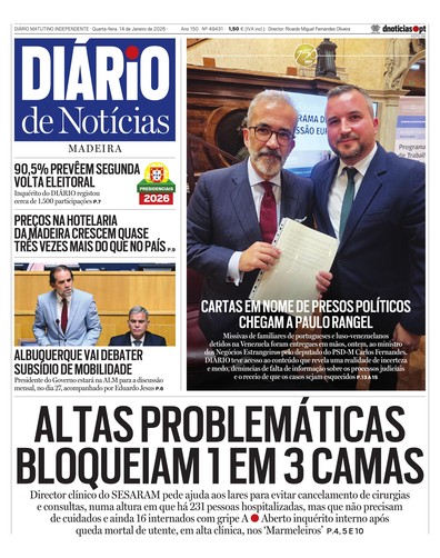 Edição do dia 14 Janeiro 2026 da pubicação Diário de Notícias