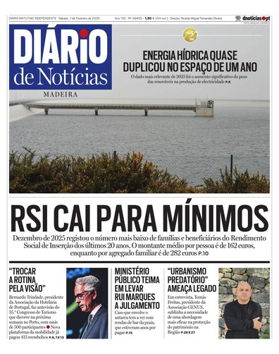 Edição do dia 7 Fevereiro 2026 da pubicação Diário de Notícias