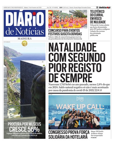 Edição do dia 14 Fevereiro 2026 da pubicação Diário de Notícias