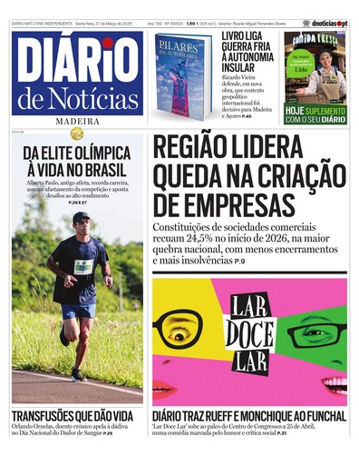 Edição do dia 27 Março 2026 da pubicação Diário de Notícias