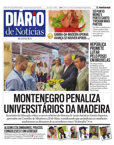 Edição do dia 9 Junho 2026 da pubicação Diário de Notícias