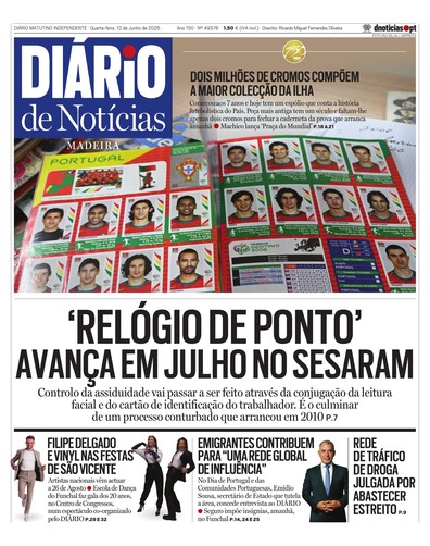 Edição do dia 10 Junho 2026 da pubicação Diário de Notícias