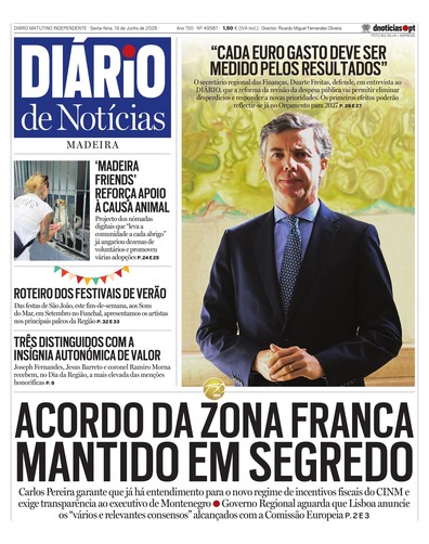 Edição do dia 19 Junho 2026 da pubicação Diário de Notícias