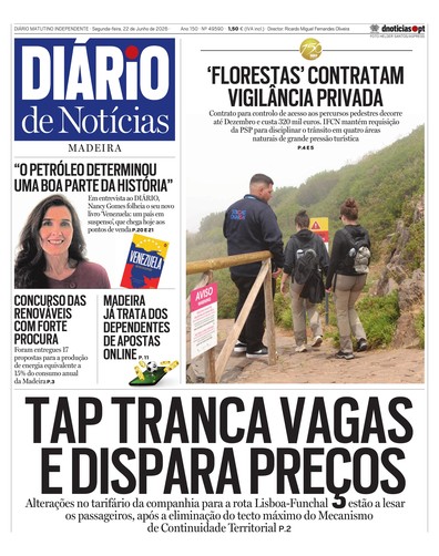 Edição do dia 22 Junho 2026 da pubicação Diário de Notícias