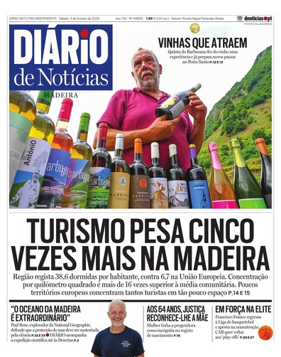 Edição do dia 3 Outubro 2026 da pubicação Diário de Notícias
