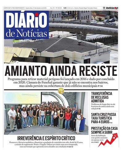 Edição do dia 14 Outubro 2026 da pubicação Diário de Notícias